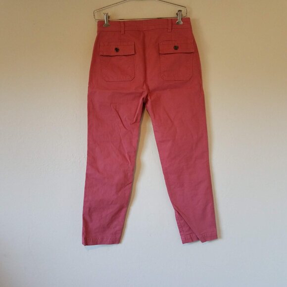 Boden Pants Women's 8P Petite Abingdon Trousers Dusty Red T0727 Cotton Elastane - Picture 7 of 11